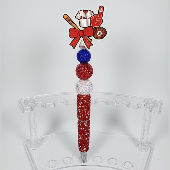 Angels Baseball Rhinestone Pen - Picture 1 of 1